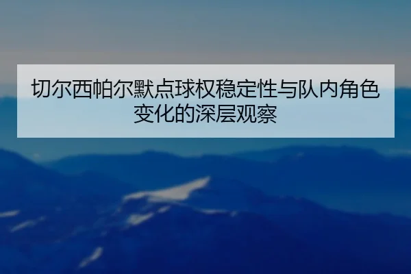 切尔西帕尔默点球权稳定性与队内角色变化的深层观察